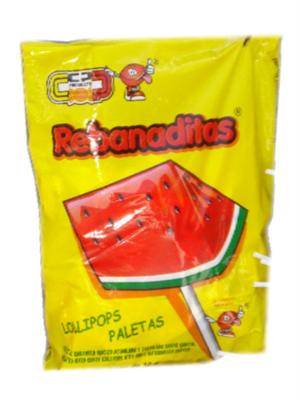 Rebanaditas Watermelon Lollipops Mexican